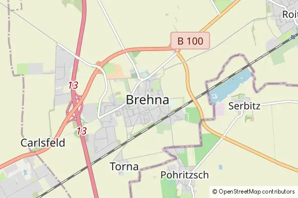 Mapa Brehna