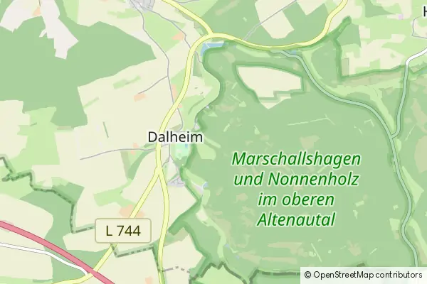 Mapa Dalheim