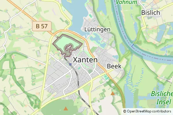 Mapa Xanten