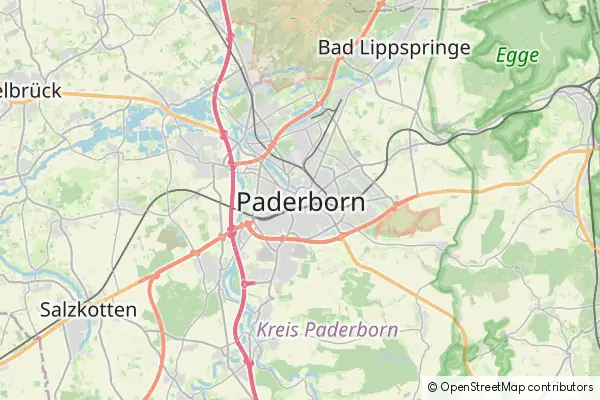 Mapa Paderborn