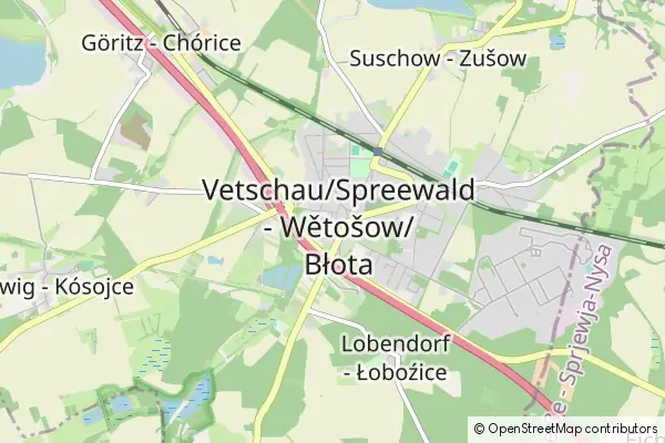 Mapa Vetschau