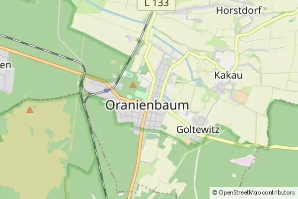 Mapa Oranienbaum