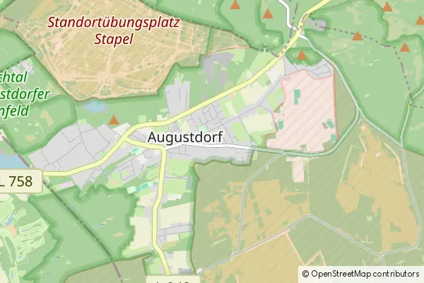 Mapa Augustdorf