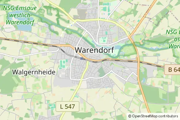 Mapa Warendorf