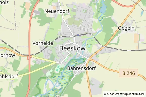 Mapa Beeskow