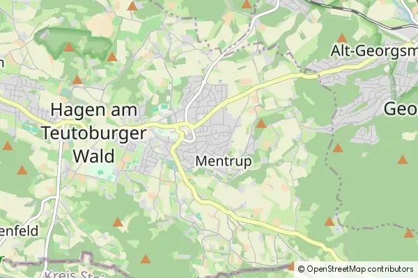 Mapa Hagen am Teuteburger Wald