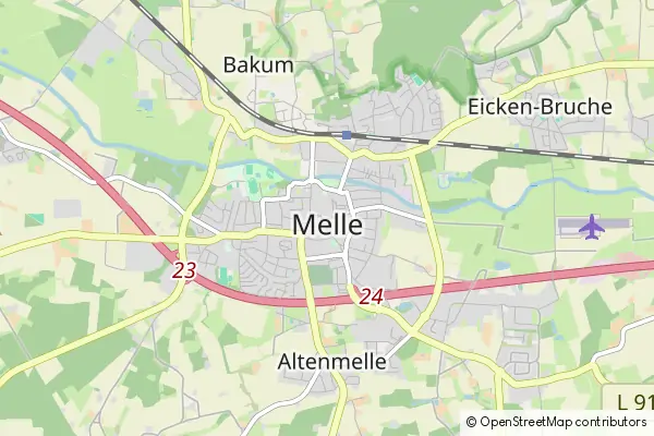 Mapa Melle