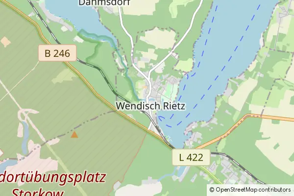 Mapa Wendisch Rietz