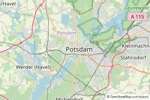 Mapa Poczdam