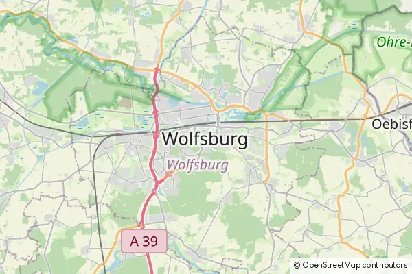 Mapa Wolfsburg