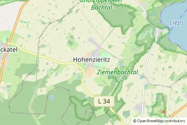 Mapa Hohenzieritz