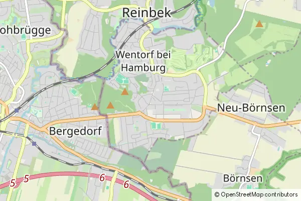 Mapa Wentorf bei Hamburg