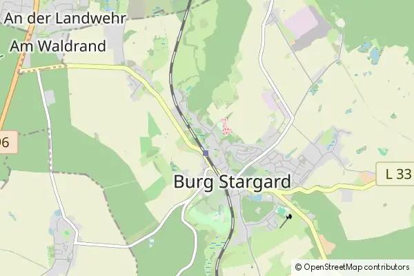 Mapa Burg Stargard