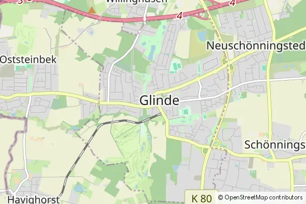 Mapa Glinde