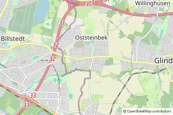 Mapa Oststeinbek