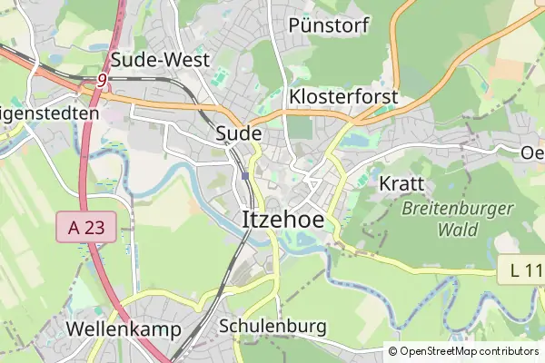 Mapa Itzehoe