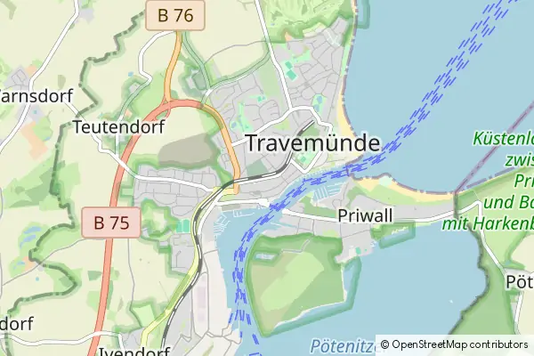 Mapa Travemünde