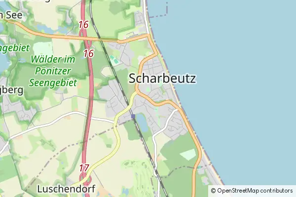 Mapa Scharbeutz