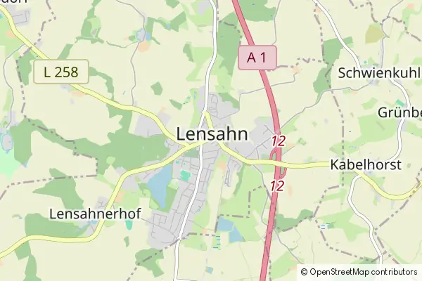 Mapa Lensahn