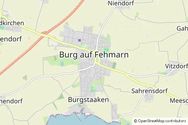 Mapa Burg auf Fehmarn