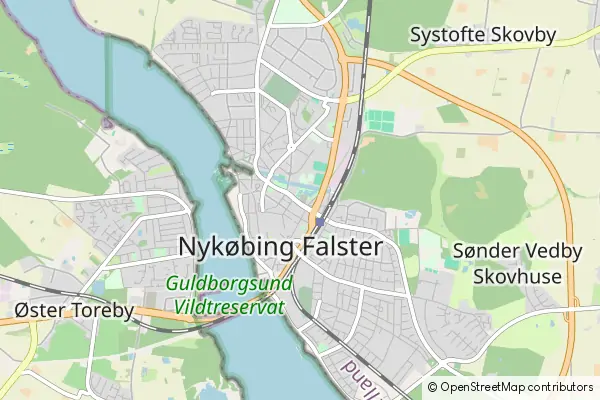 Mapa Nykobing Falster