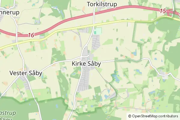 Mapa Kirke Saaby