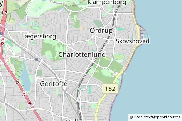 Mapa Charlottenlund