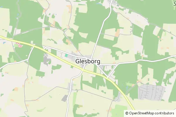 Mapa Glesborg