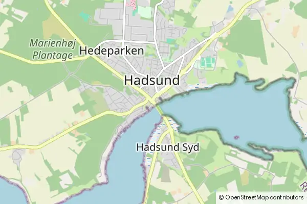 Mapa Gmina Hadsund