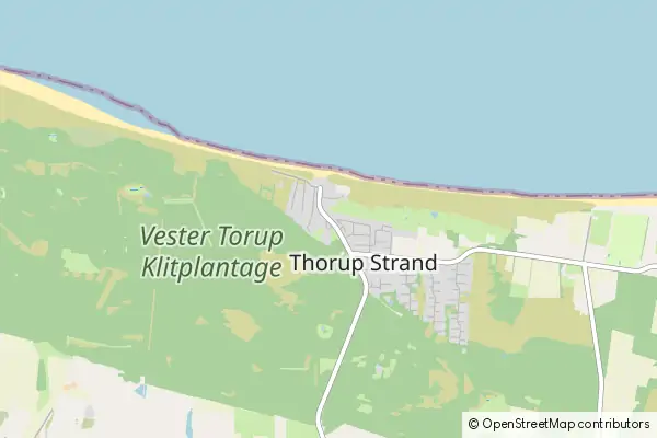 Mapa Thorup Strand