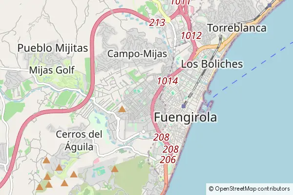 Mapa Las Lagunas de Mijas