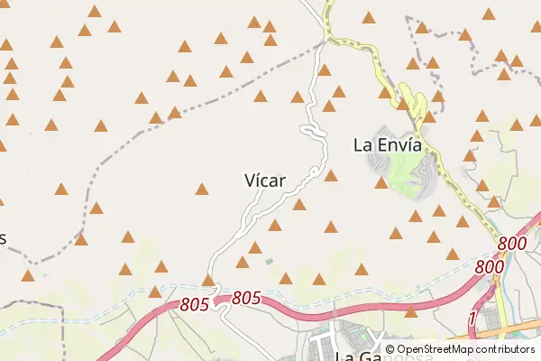 Mapa Vícar