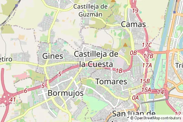 Mapa Castilleja de la Cuesta