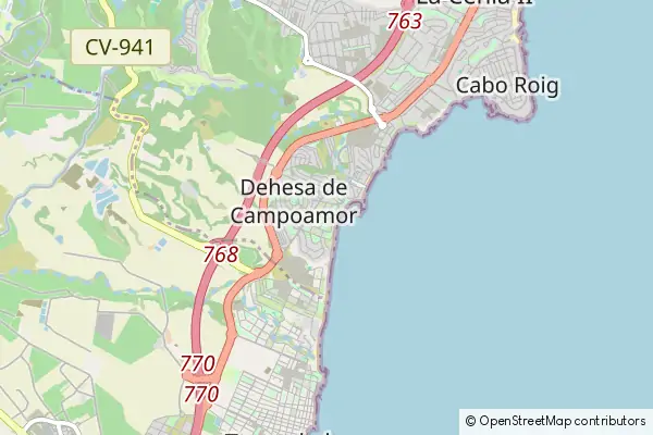 Mapa Dehesa de Campoamor