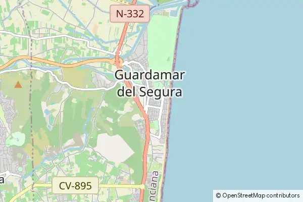 Mapa Guardamar del Segura