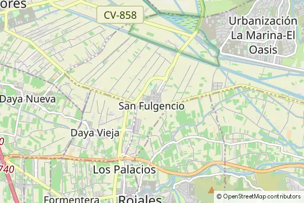 Mapa: San Fulgencio • © OpenStreetMap contributors Mapa San Fulgencio