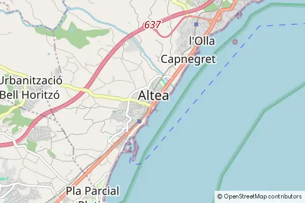 Mapa Altea