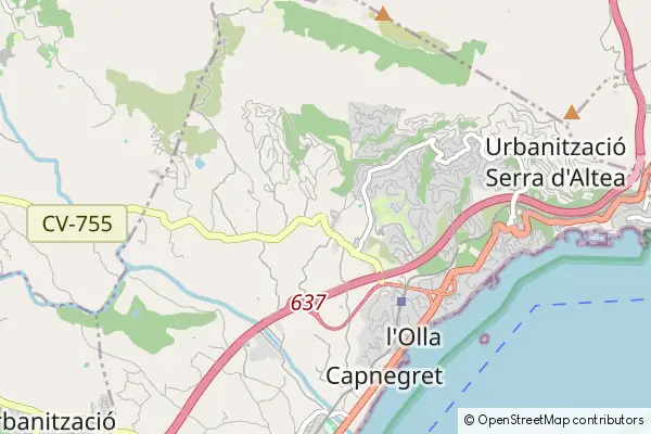 Mapa Altea la Vella