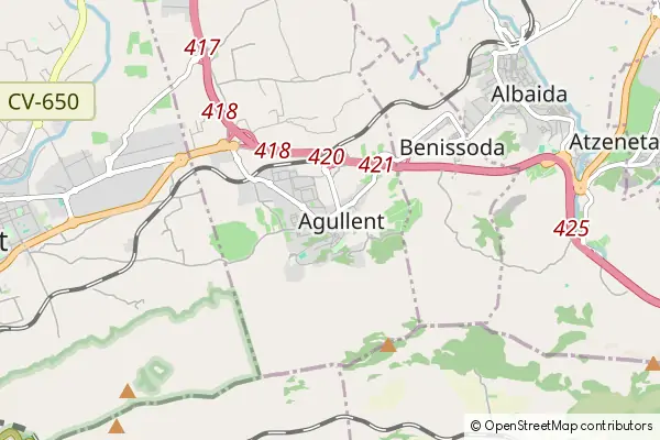 Mapa Agullent