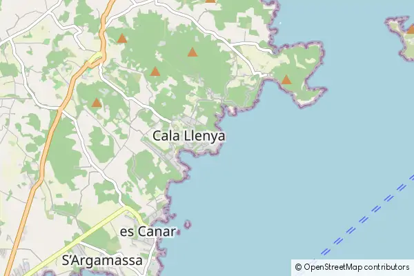 Mapa Cala Llenya