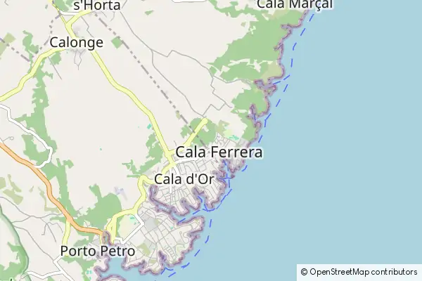 Mapa Cala Ferrera