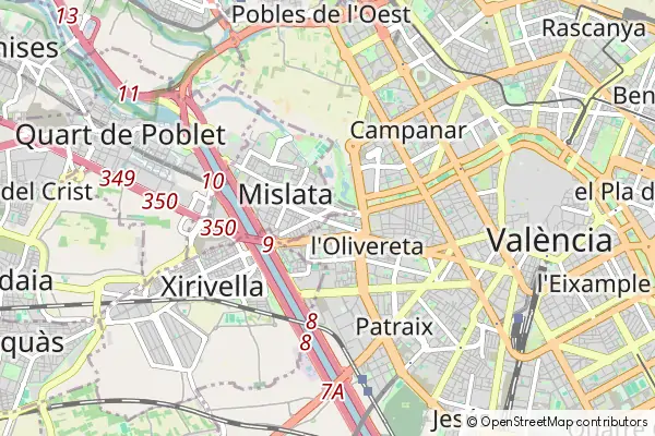 Mapa Chirivella