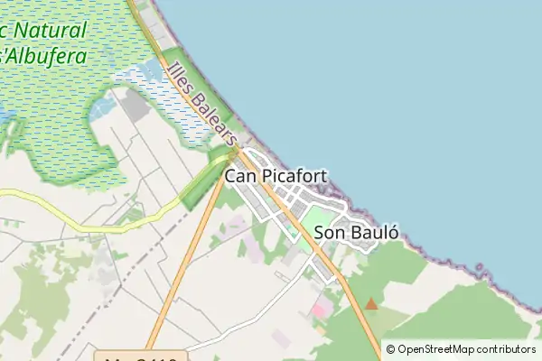 Mapa Ca'n Picafort