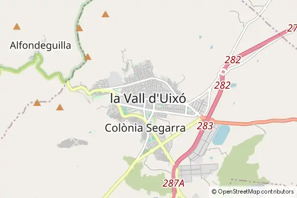 Mapa la Vall d'Uixó