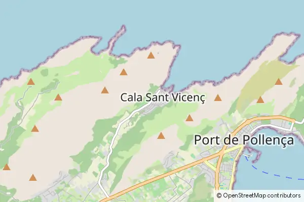 Mapa Cala San Vincente