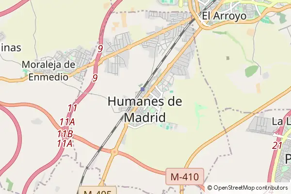 Mapa Humanes de Madrid