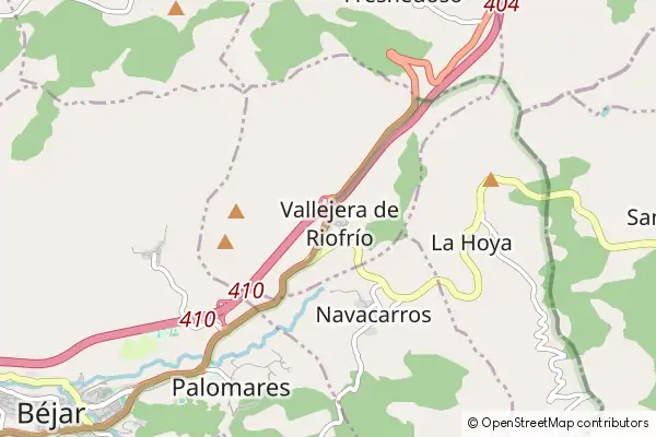 Mapa Vallejera de Riofrío