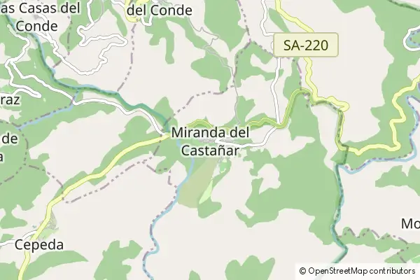 Mapa Miranda del Castañar