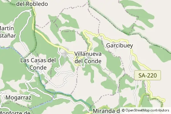 Mapa Villanueva del Conde