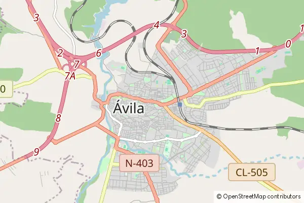 Mapa Ávila